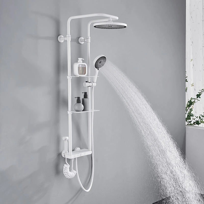 Colonne de douche encastrable thermostatique