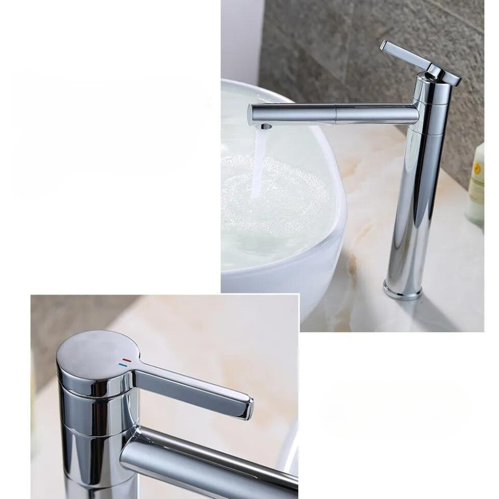 Robinet Mitigeur Lavabo et Vasque à bec rotatif - Zenith Chrome