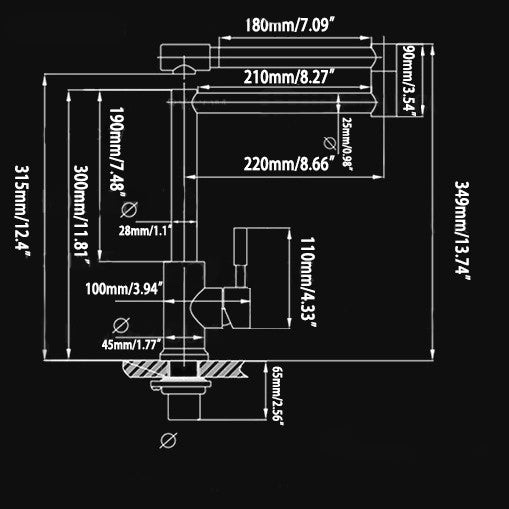 Robinet de Cuisine Orientable - Concerto