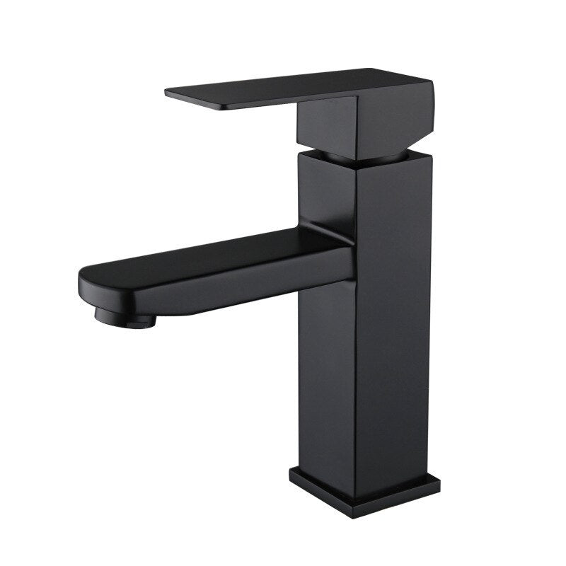 Robinet mitigeur de salle de bain cascade noire