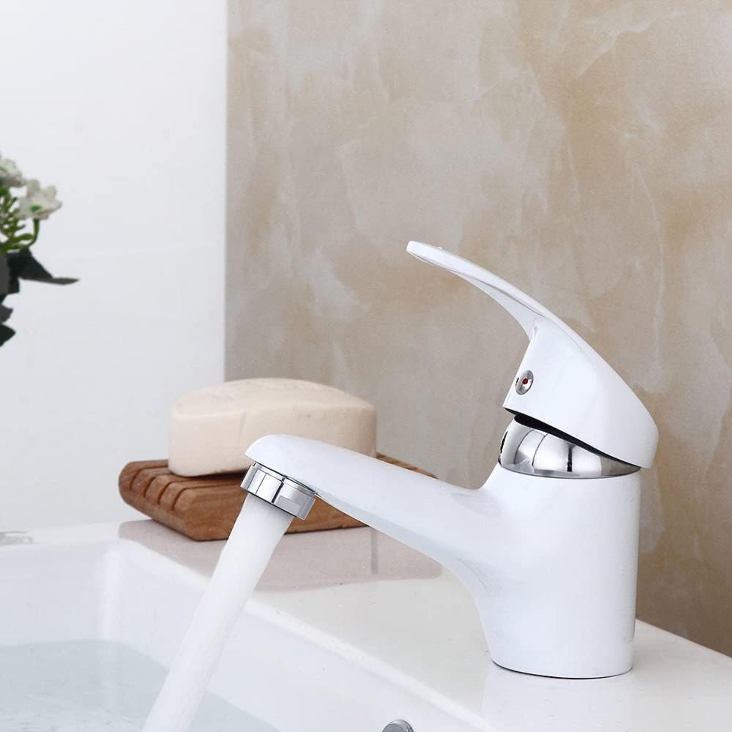 Mitigeur de Lavabo Blanc