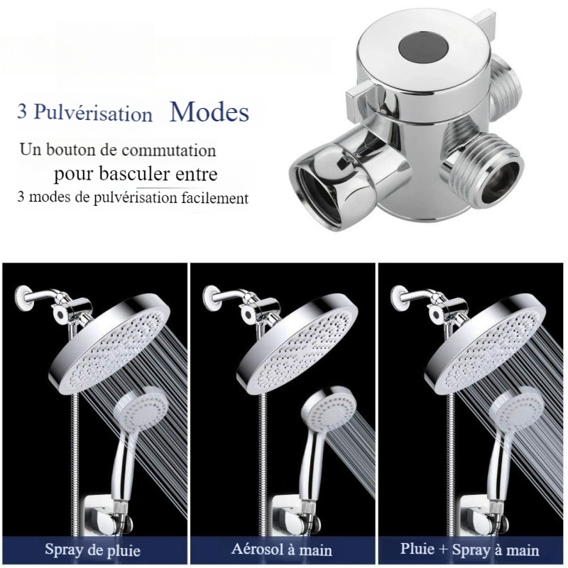 Robinet WC 3 voies en ABS