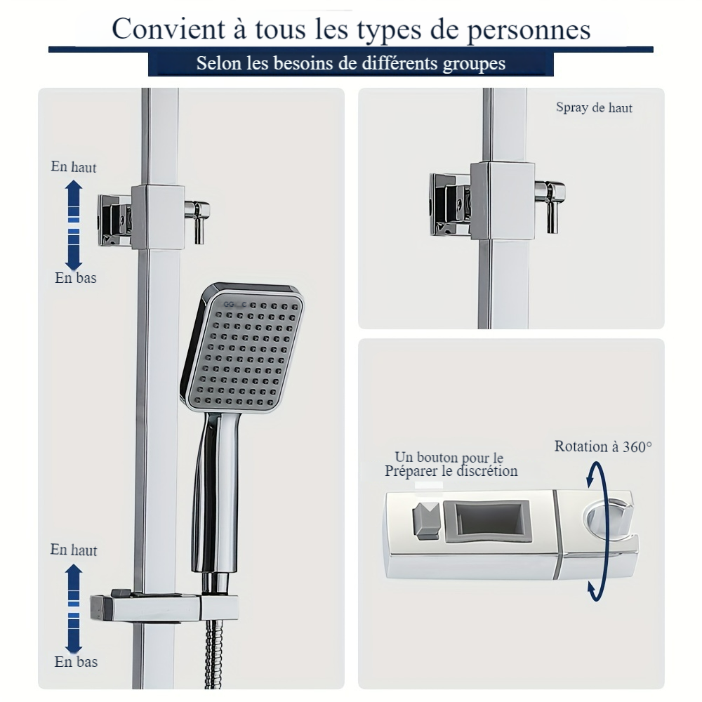 Colonne de douche avec thermostat